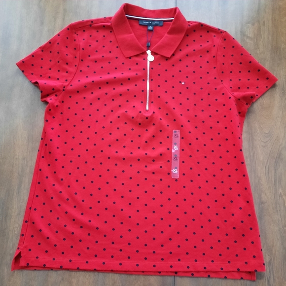 Tommy Hilfiger red heritage zip polo - Picture 12 of 14